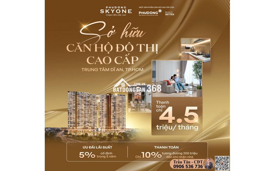 4,5 TRIỆU/THÁNG – NẮM TRONG TAY Tổ ấm Phú Đông SkyOne