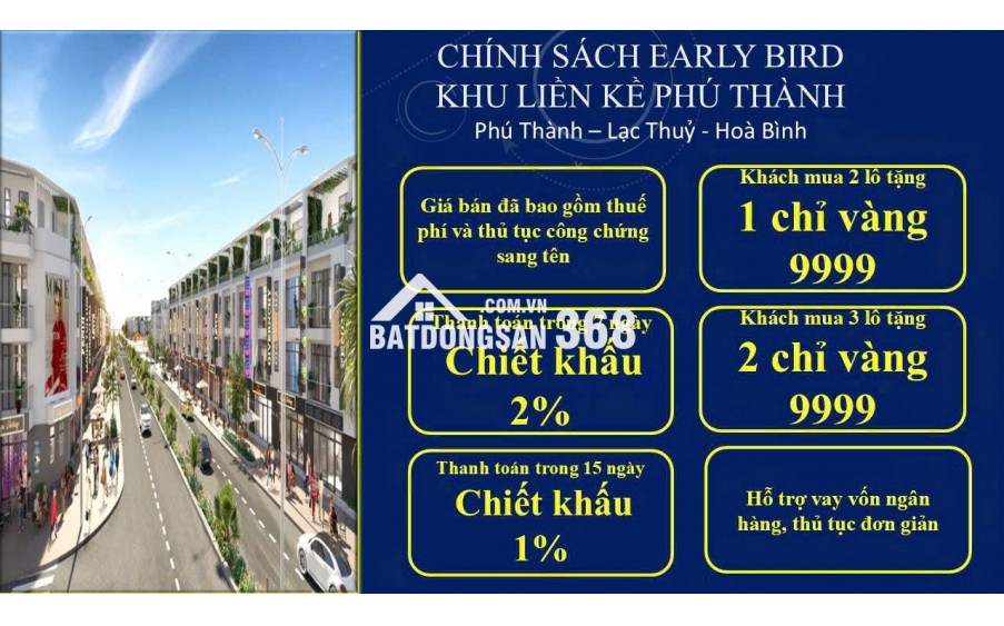 CƠ HỘI ĐÓN SÓNG ĐẦU TƯ F0 – SÁT KCN PHÚ THÀNH – CHI NÊ – HÒA BÌNH