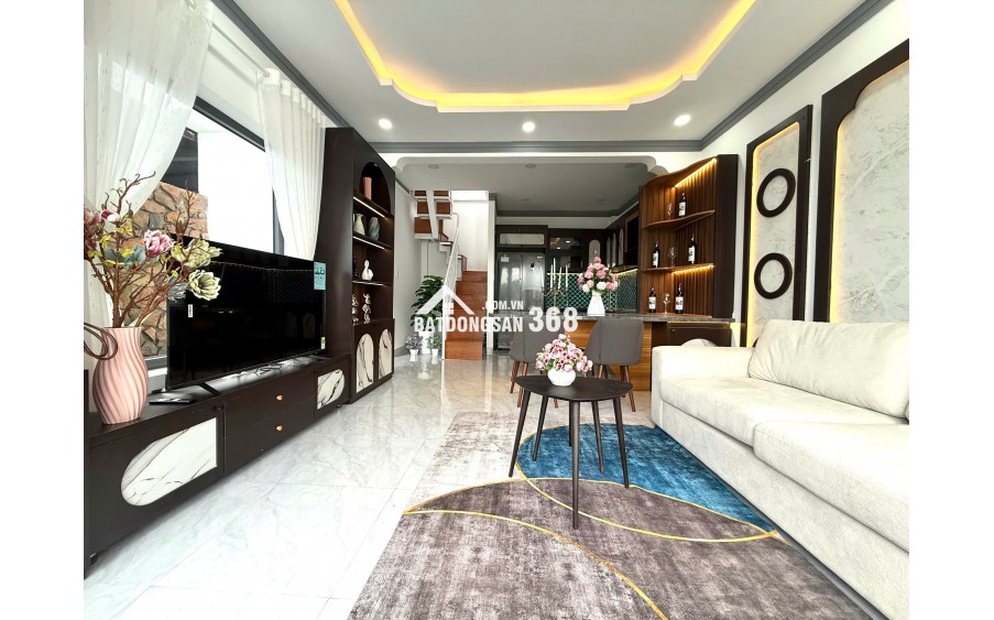 BÁN NHÀ MÊ HẺM XE HƠI NÉ NHAU 181 QUANG TRUNG MẶT TIỀN
 Nhà mê kiên cố - thiết kế hiện đại - Full nội  thất : 1 PK - 1 Bếp - 2 PN - sân đậu xe
