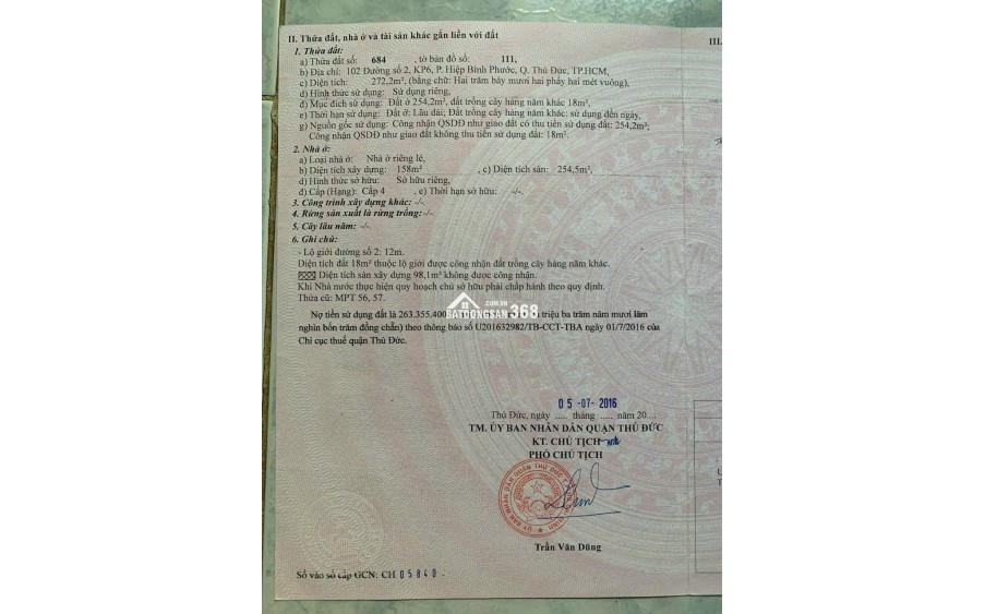 TP Thủ Đức ! Chính chủ bán khu nhà trọ 3 mặt tiền kinh doanh và 3 dãy gồm 12 phòng trọ, Tel : 0919833111 ( chính chủ )