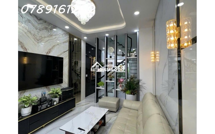 HẺM XE HƠI - NƠ TRANG LONG - P13 - 60M2 - 4 TẦNG - 4PN - SỔ VUÔNG - HOÀN CÔNG - TẶNG NỘI THẤT -  8TỶ 6