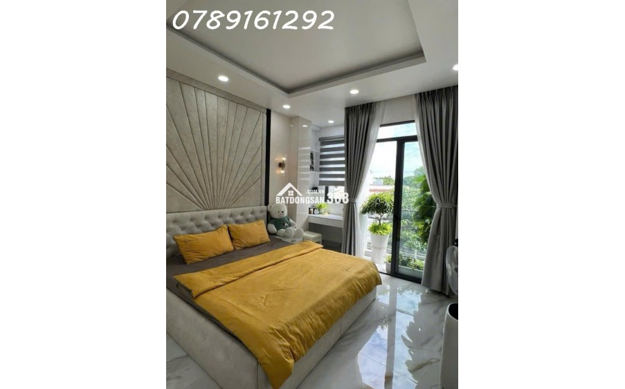 HẺM XE HƠI - NƠ TRANG LONG - P13 - 60M2 - 4 TẦNG - 4PN - SỔ VUÔNG - HOÀN CÔNG - TẶNG NỘI THẤT -  8TỶ 6