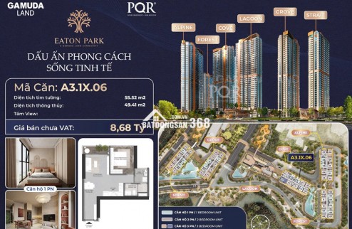 Giỏ hàng căn hộ Eaton Park giá gốc CĐT -  căn hộ cao cấp 1PN, 2PN, 3PN, Shophouse Eaton Park - Gamuda Land, quận 2