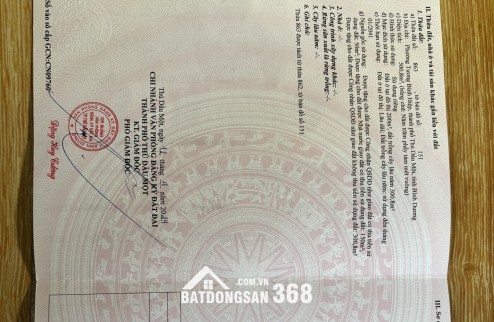 Bán đất nền 500,8 m² mặt tiền ĐX142 TP. Thủ Dầu Một, Bình Dương