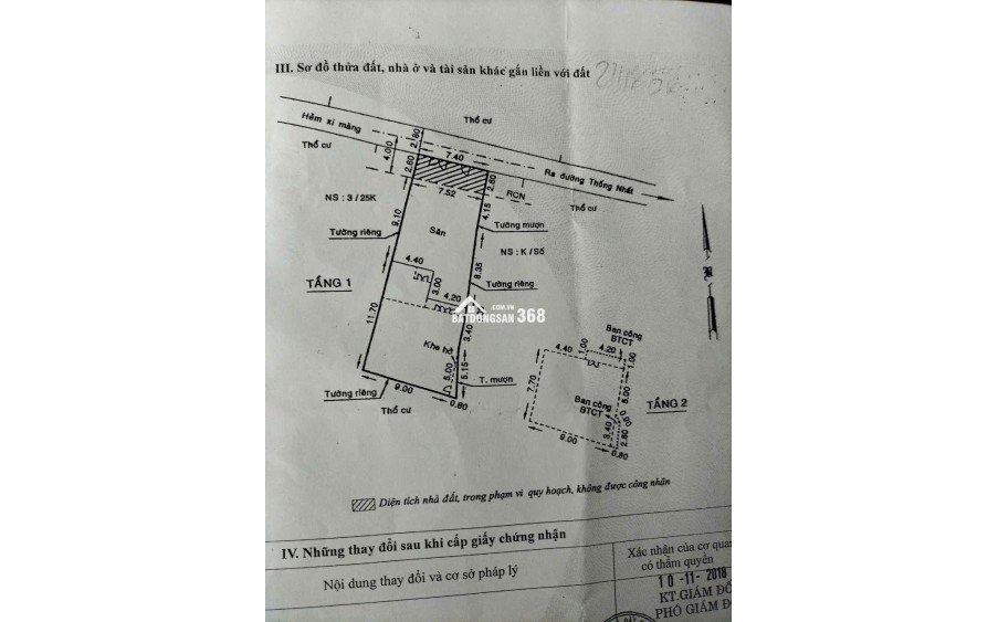 HXH 1/ Thống nhất Gò Vấp 7,4x24 Nở hậu 9m chỉ 78tr/m2