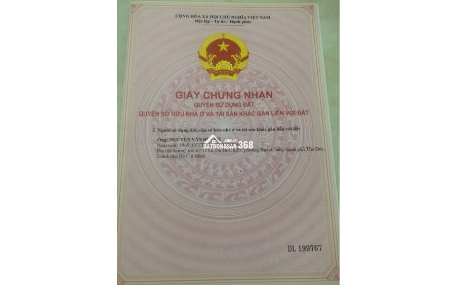 Bán nhà 2 lầu hẻm xe hơi lớn số 67/11 Lê Thị Hoa TP Thủ Đức