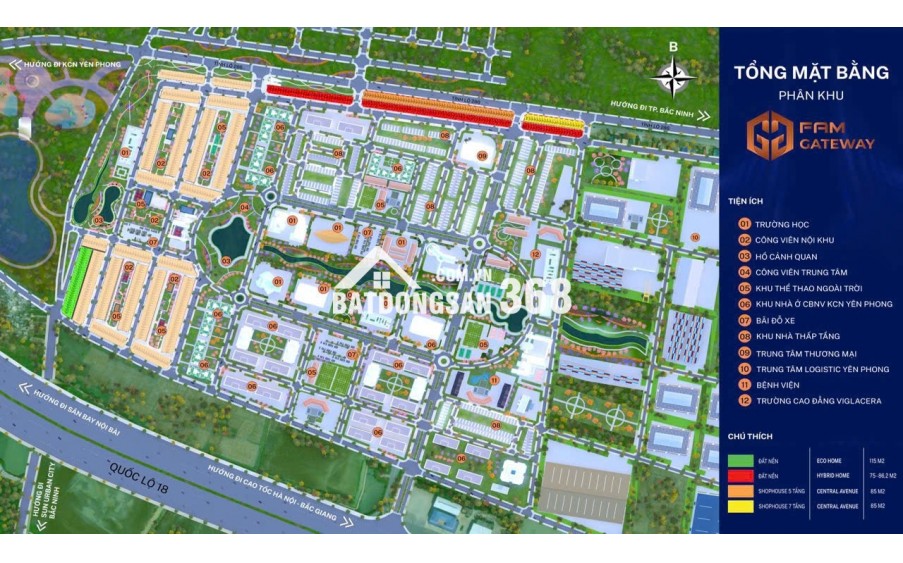 KHU NHÀ Ở ĐÔNG YÊN – YÊN PHONG, BẮC NINH PHÂN KHU FAM GATEWAY