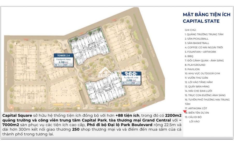 Căn hộ 1 phòng ngủ tại dự án Capital Square Đà Nẵng – Tòa C6 Kings Place