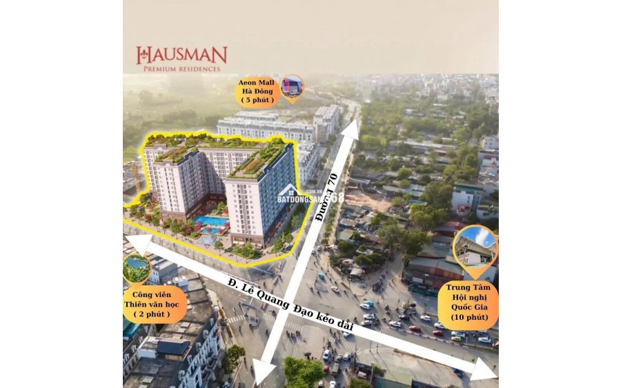 Căn ngoại giao tầng đẹp tại Hausman Premium Residences Đại Mỗ