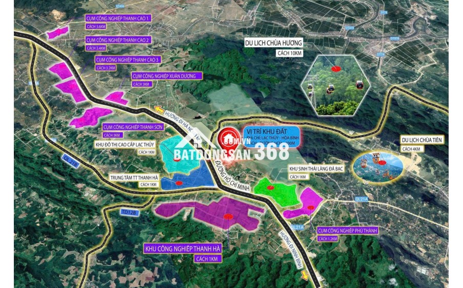 ĐẤT NỀN TRUNG TÂM ĐÔ THỊ – LÕI KCN THANH HÀ (Ba Hàng Đồi, Lạc Thủy, Hòa Bình)