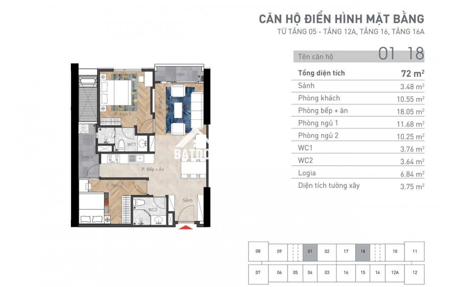 Chính chủ cắt lỗ giảm sâu 2PN- dự án viha 107 nguyễn tuân