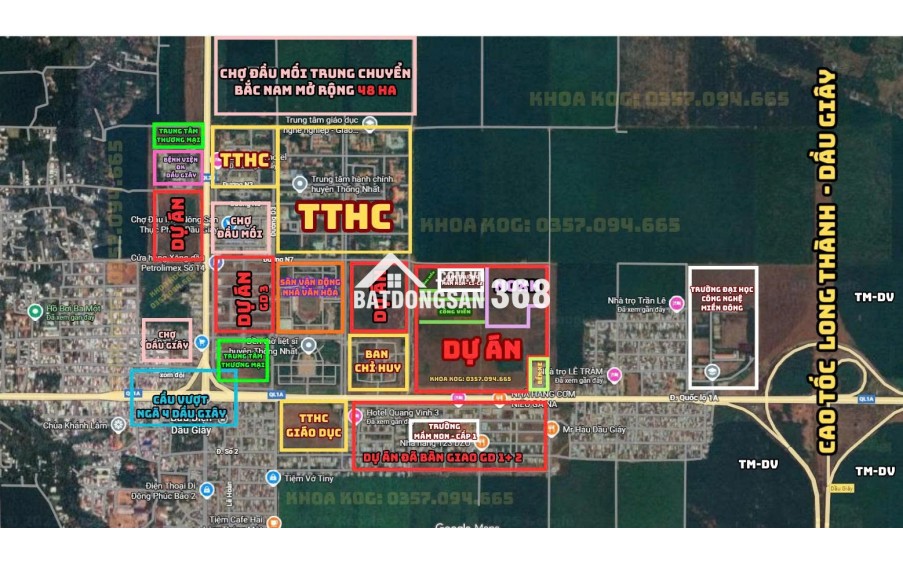 ĐẤT NỀN TRUNG TÂM HÀNH CHÍNH XÃ DẦU GIÂY CHỈ 19TR500/M2