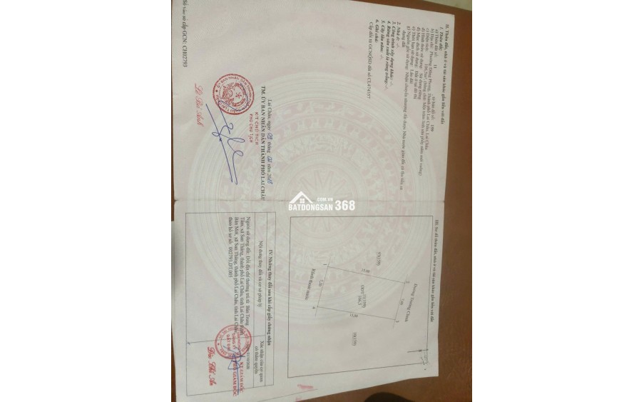 Cần bán đất mặt đường Trường Chinh, trung tâm TP Lai Châu