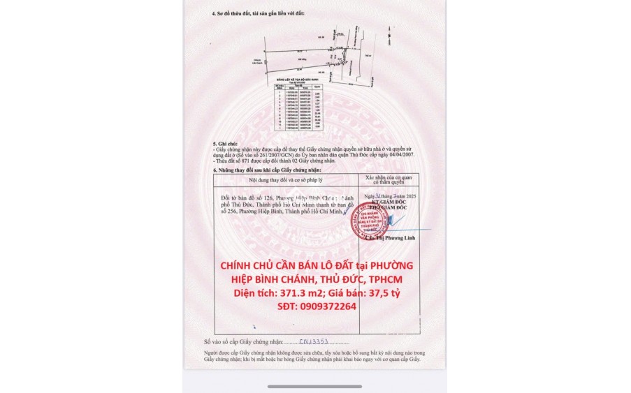 VỊ TRÍ ĐẸP – GIÁ TỐT  – CHÍNH CHỦ CẦN BÁN LÔ ĐẤT tại PHƯỜNG HIỆP BÌNH CHÁNH, THỦ ĐỨC, TPHCM