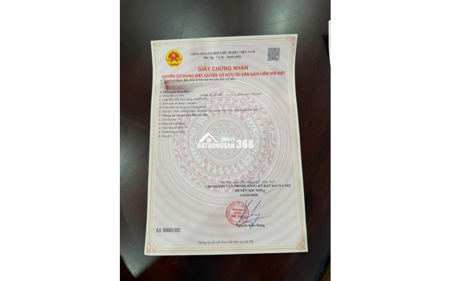 ĐẤT ĐẸP – GIÁ TỐT  – CHÍNH CHỦ Cần Bán 02 Lô Đất Tại Thôn Thắng Hữu, Xã Minh Trí, Huyện Sóc Sơn, Hà Nội