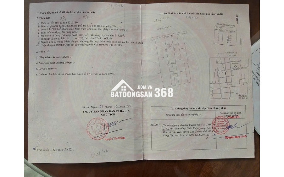 ĐẤT  ĐẸP – GIÁ TỐT  – Cần Bán nhanh lô đất đẹp tiềm năng lớn tại phường Long Hương, TP Hồ Chí Minh.