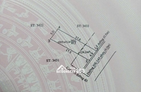 Bán lô đất 5x18m trung tâm Thủ Dầu Một – Giá chỉ 1 tỷ 950, sổ hồng riêng