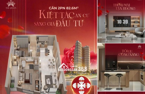Chiết khấu cực lớn căn hộ chung cư cao cấp 2PN The Queen 360 Giải Phóng - Sổ hồng riêng
