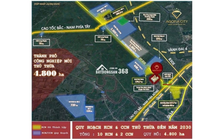 BÁN ĐẤT NỀN DỰ ÁN AGORA CITY MẶT TIỀN ĐT 818 NGAY TRUNG TÂM HÀNH CHÍNH THỦ THỪA  VÀ SIÊU THỊ