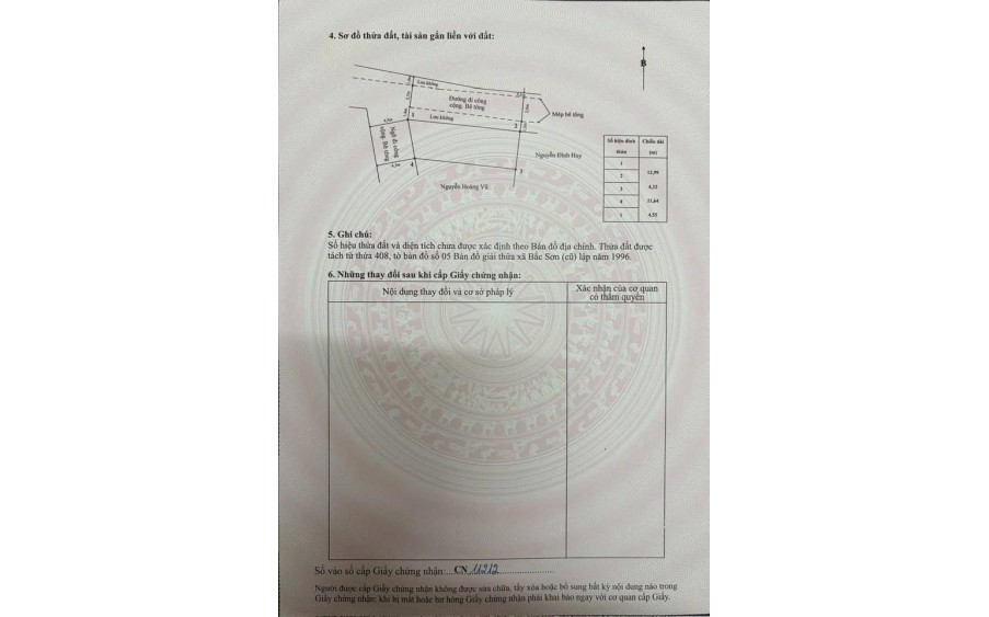Bán đất lô góc TDP 1 Bắc Sơn An Dương Hải Phòng