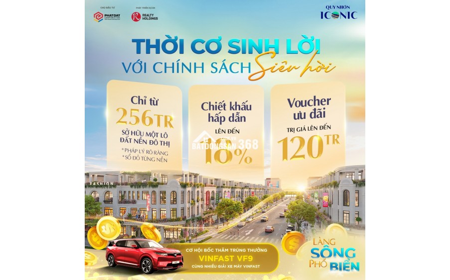 Chỉ từ 229 triệu đồng, đầu tư, sở hữu đất có sổ tại Quy Nhơn Iconic