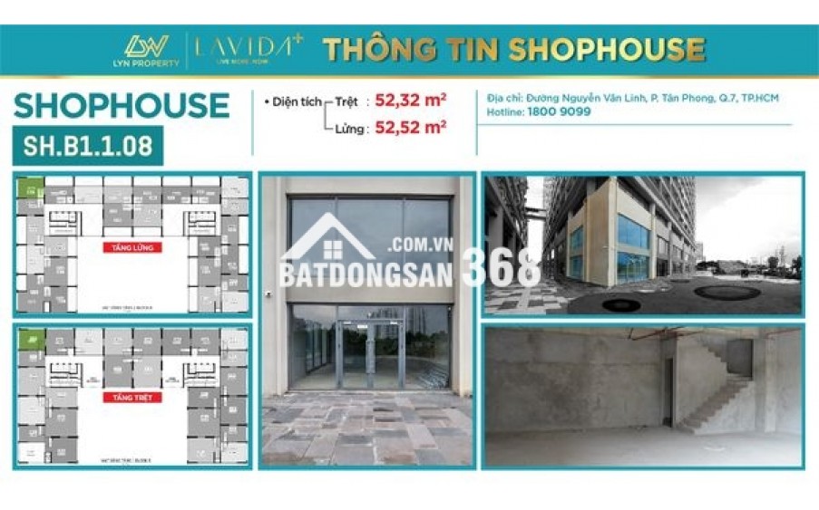 CHO THUÊ SHOPHOUSE LAVIDA PLUS – QUẬN 7