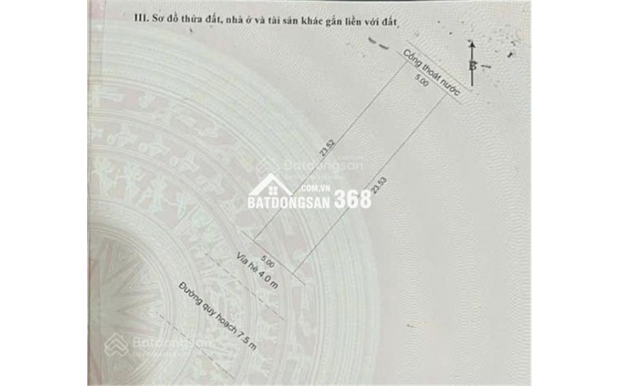 Bán đất thổ cư Lê Thương, Hòa Hiệp Nam, Liên Chiểu, Đà Nẵng. 117m2, 5x23m, giá 4.45  tỷ, sổ đỏ, hướng Tây Nam. LH: 0877661879