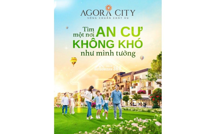 BÁN ĐẤT NỀN DỰ ÁN AGORA CITY MẶT TIỀN ĐT 818 NGAY TRUNG TÂM HÀNH CHÍNH THỦ THỪA LONG AN
