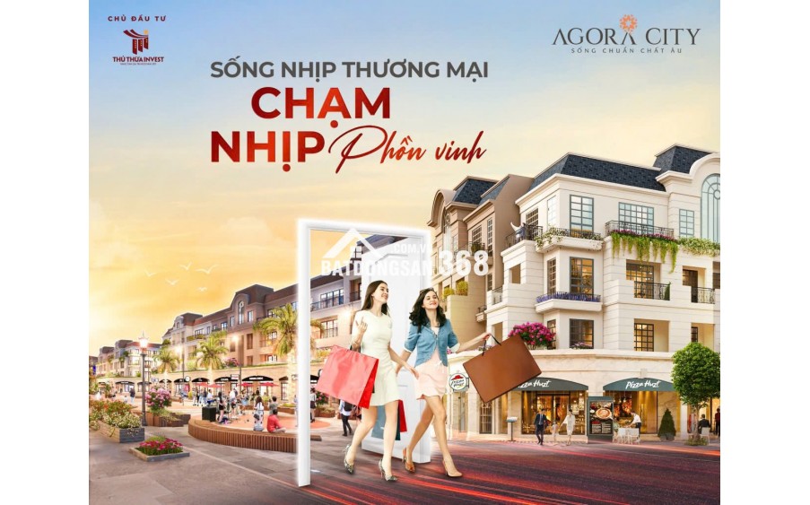 BÁN ĐẤT NỀN DỰ ÁN AGORA CITY MẶT TIỀN ĐT 818 NGAY TRUNG TÂM HÀNH CHÍNH THỦ THỪA LONG AN
