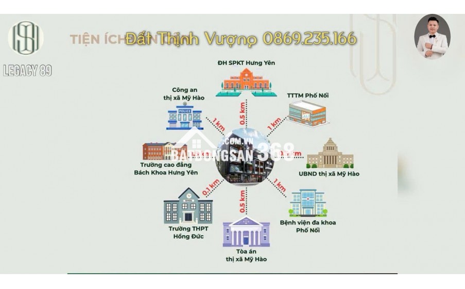 Nhận booking LEGACY 89 ( CĐT Hưng Hải ) Vị Trí độc đắc Nhất Phường Mỹ Hào, Hưng Yên