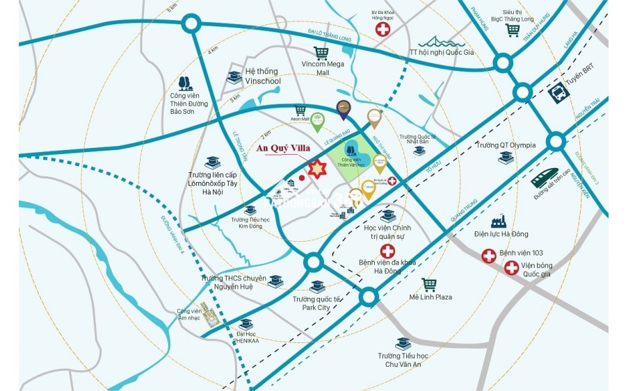 BIỆT THỰ AN QUÝ VILLA DƯƠNG NỘI – VỊ TRÍ KIM CƯƠNG TRÊN TRỤC LÊ QUANG ĐẠO KÉO DÀI