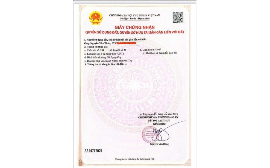 VK CK tôi được ông cha để lại mảnh đất 80m2 ở thị trấn tôi đi làm ăn xa nên cần bán gấp