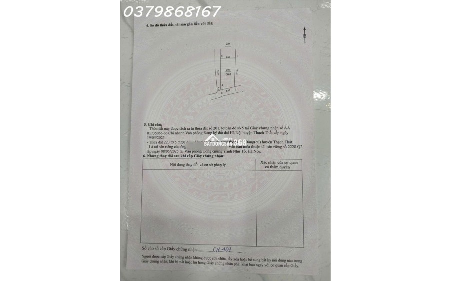 Bán nhanh lô góc 150m2 Hạ Bằng đi bộ ra Metro, tiềm năng tăng giá cao