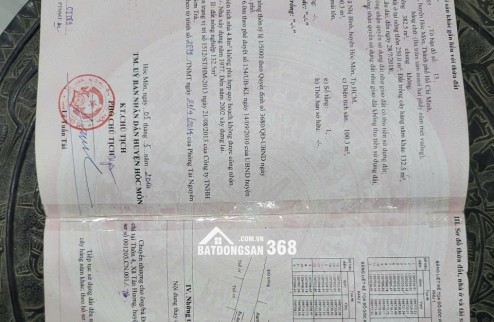 NHÀ + KHO (8x63) DTSD 500M² ĐƯỜNG 6M THÔNG BÙI CÔNG TRỪNG – NHỊ BÌNH 6, HÓC MÔN