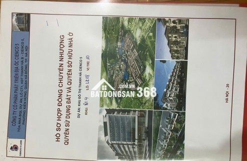 BÁN ĐẤT DỰ ÁN THANH HÀ, HÀ NỘI.