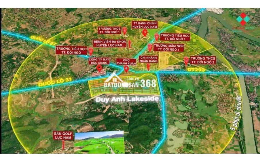 Bán ĐN dự án view đẹp, 3,1 tỷ, 85m2 tại Khu đô thị mới Đồng Cửa,xã Lục Nam, Bắc Ninh