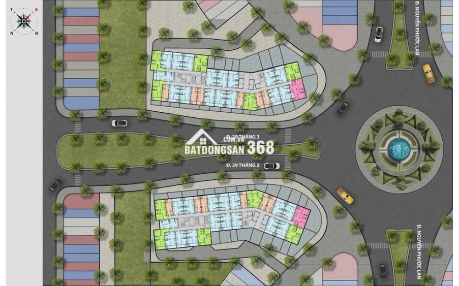 Giỏ hàng căn hộ sân vườn Sun Cora, Giá chỉ 2,6 tỉ, 69m2