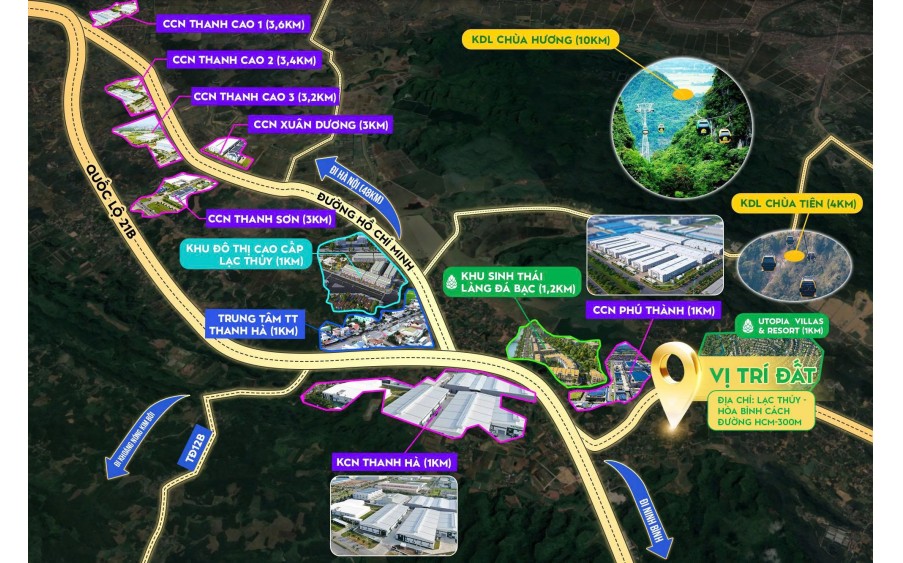  ĐẤT NỀN LÕI KCN – GIÁ 5XX TRIỆU/LÔ tại LẠC THỦY, HÒA BÌNH