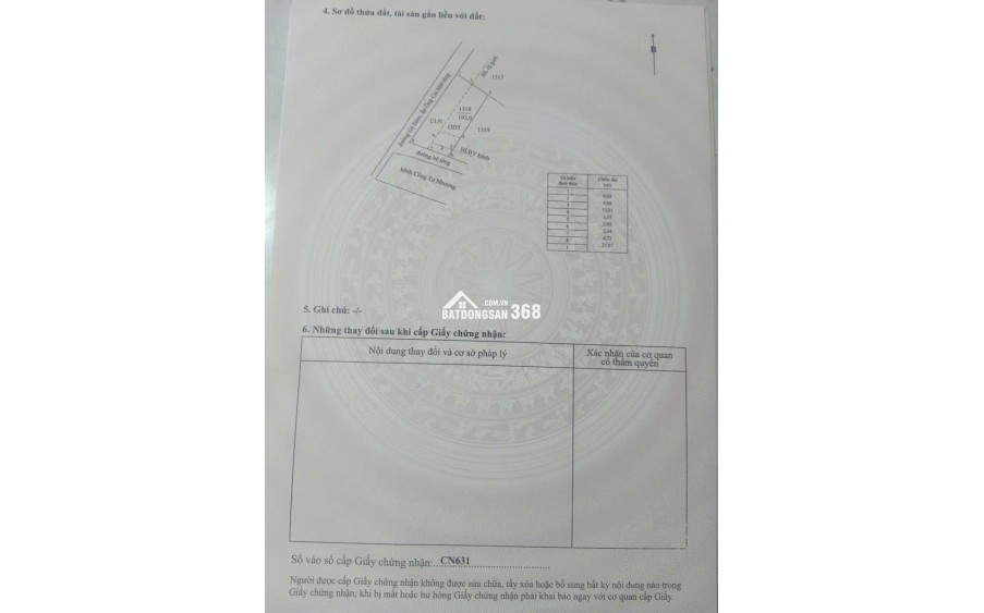 Bán đất xã Tân Trung, Thị xã Gò Công, Tiền Giang, Chính chủ, DT 192m², Giá 1,8tỷ