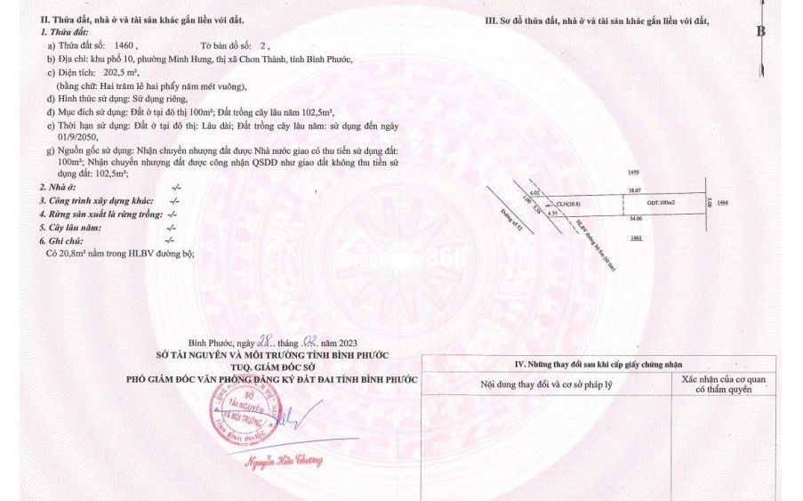 CHÍNH CHỦ CẦN BÁN ĐẤT CHƠN THÀNH