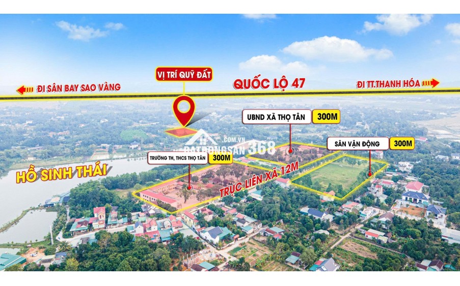 ĐẤT NỀN TRIỆU SƠN CHỈ 3XX TRIỆU FULL THỔ CƯ DIỆN TÍCH LÊN TỚI 150M2