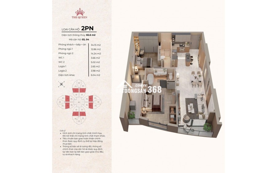 BÁN CĂN HỘ TẦNG TRUNG TẦM VIEW ĐẸP NHẤT THE QUEEN GIÁ CHỈ NHỈNH 9 TỶ