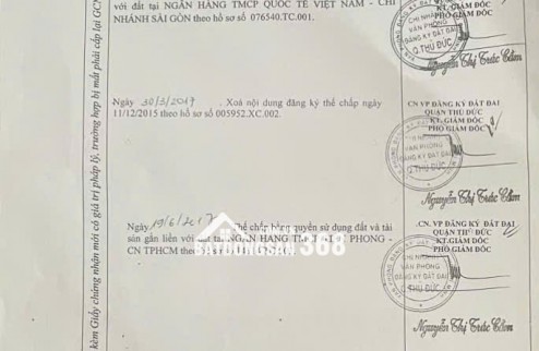 Cần bán gấp nhà đất số 199/1 Tô Ngọc Vân, TP Thủ Đức, DT 341.6m2