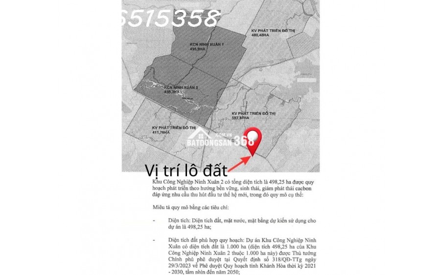 Bán đất 3 mặt tiền DT5 Ninh Xuân Ninh Hòa, 2.600m², ngang 65,5m, gần KCN Ninh Xuân 1,2 – BECAMEX, VSIP, pháp lý rõ ràng.