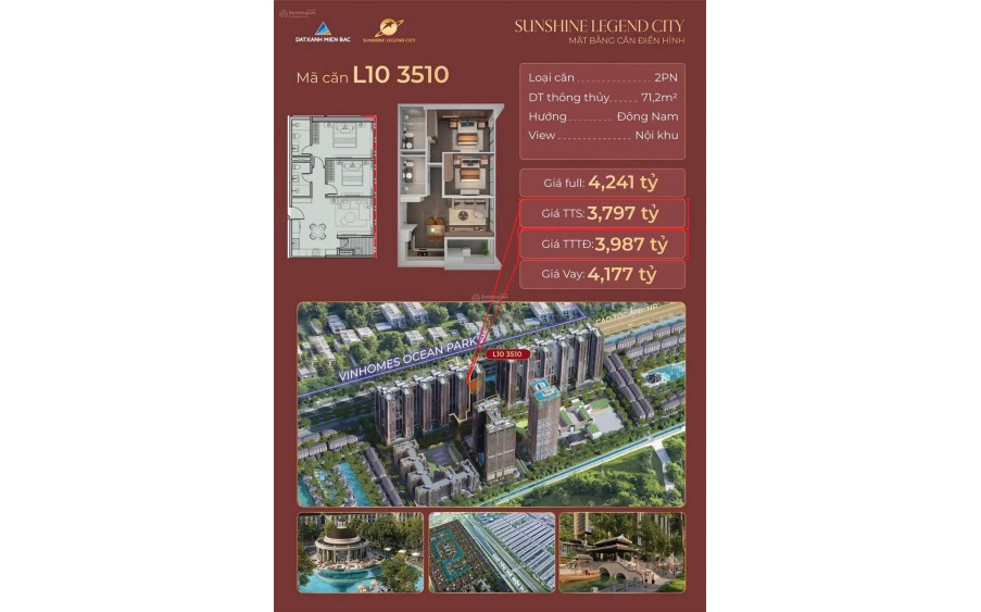 Bán căn hộ chung cư Sunshine Legend City