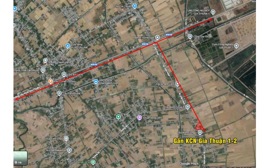 Cần bán lô đất 451.8m² mặt tiền đường nhựa HL 02 Kiểng Phước, Gò Công Đông gần KCN Gia Thuận 1-2