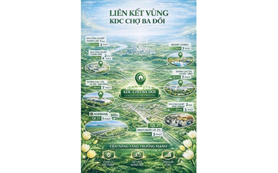 ĐẤT TRUNG TÂM – KDC Chợ Ba Đồi – TT Ba Hàng Đồ