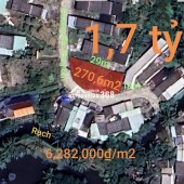 Bán lô đất thổ trung tâm Thị Trấn Tân Trụ 2 mặt tiền giá 1,7 tỷ