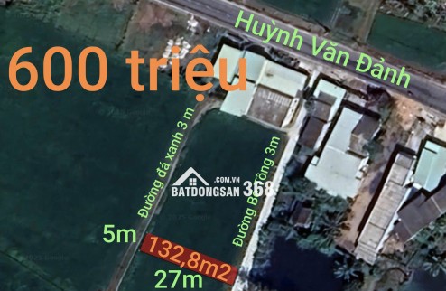 Bán lô đất thổ hai mặt tiền gần Quốc Lộ 50B giá 600 triệu