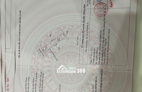 BÁN ĐẤT P.AN LỘC 5*30 TC 50M Đ 17M